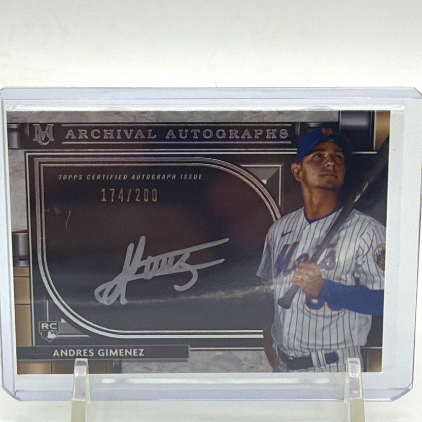 Topps 2021 Museum Archival Autographs Andres Gimenez AA-AG RC Auto /200