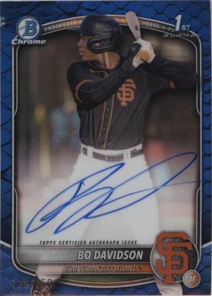 2025-bowman-chrome-bo-davidson-blue-reptilian-autograph-150-of-150