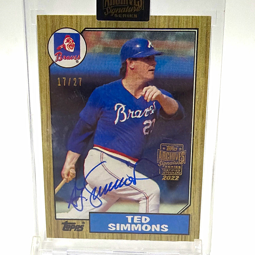 Topps 2022 Archives Signature Series Auto Ted Simmons #C-18 Braves 17/27