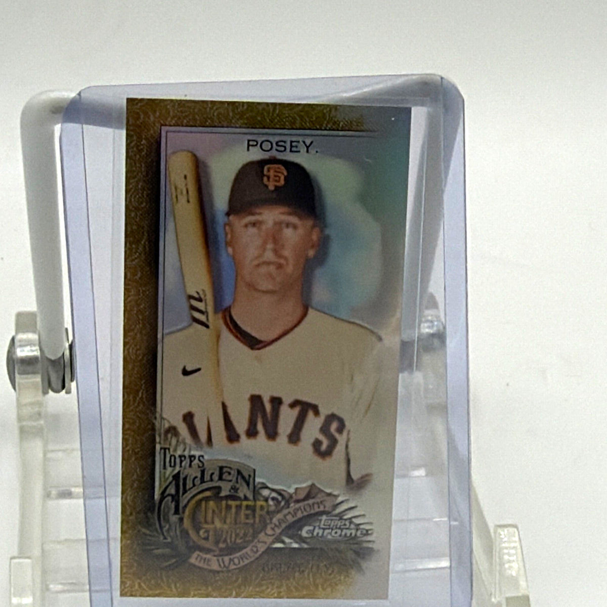 Topps 2022 Allen & Ginter Chrome World's Champions Buster Posey #77 07/50