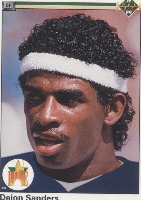 Upper Deck 1990 Star Rookie Deion Sanders #13 (RC) Yankees Baseball Card