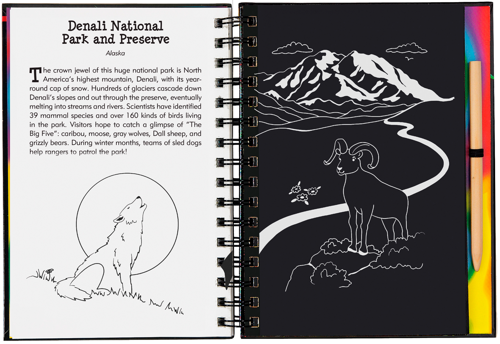 national parks scratch book, kids travel activity book, scratch art for kids, learn about US landmarks, hands-on national parks guide, educational art book, national parks for young explorers, scratch and sketch USA, interactive national park book, creative kids gift, junior ranger activities, adventure art book for kids, tracing book with stylus, national park craft book