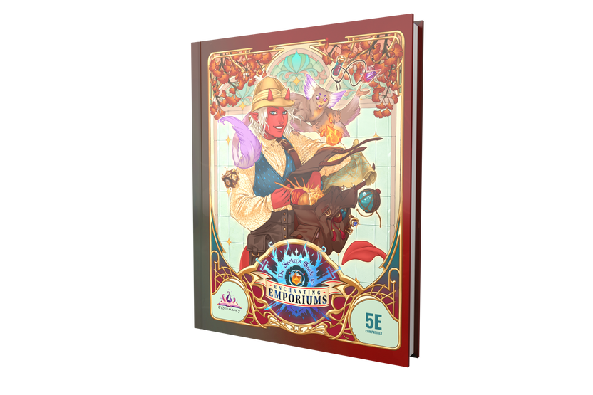 The Seeker’s Guide to Enchanting Emporiums hardcover 5E RPG supplement