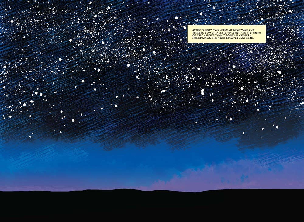 Shadow Out of Time graphic novel, H.P. Lovecraft comic adaptation, INJ Culbard illustrated Lovecraft, cosmic horror graphic novel, Great Race of Yith story, Microcosm Publishing book, science fiction horror comic, eldritch graphic novel adaptation, Astounding Stories Lovecraft, Rogue & Rye graphic novels.