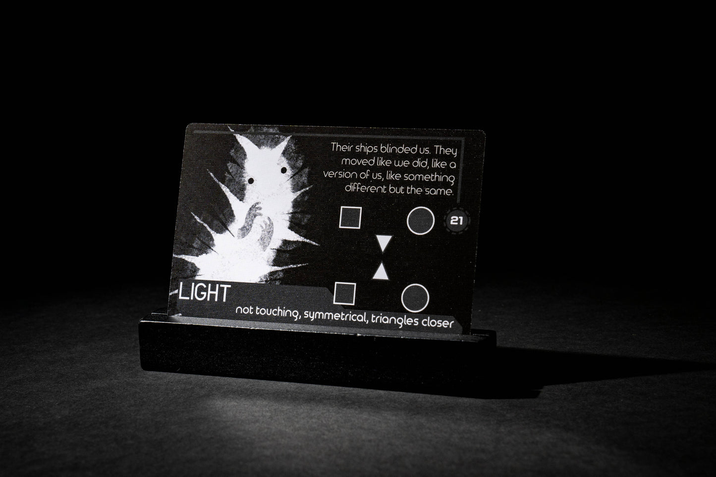 Signal board game, Signal game, cooperative deduction game, communication game, logic puzzle board game, cooperative logic game, alien communication board game, hidden rules deduction game, pattern deduction game, black and white pieces game, cooperative puzzle game for adults, quick cooperative game 15 minutes, 2 player cooperative game, party size cooperative game 2 or more players, game night logic challenge, teamwork deduction board game, family logic board game age 10+, unique indie tabletop game, sci 