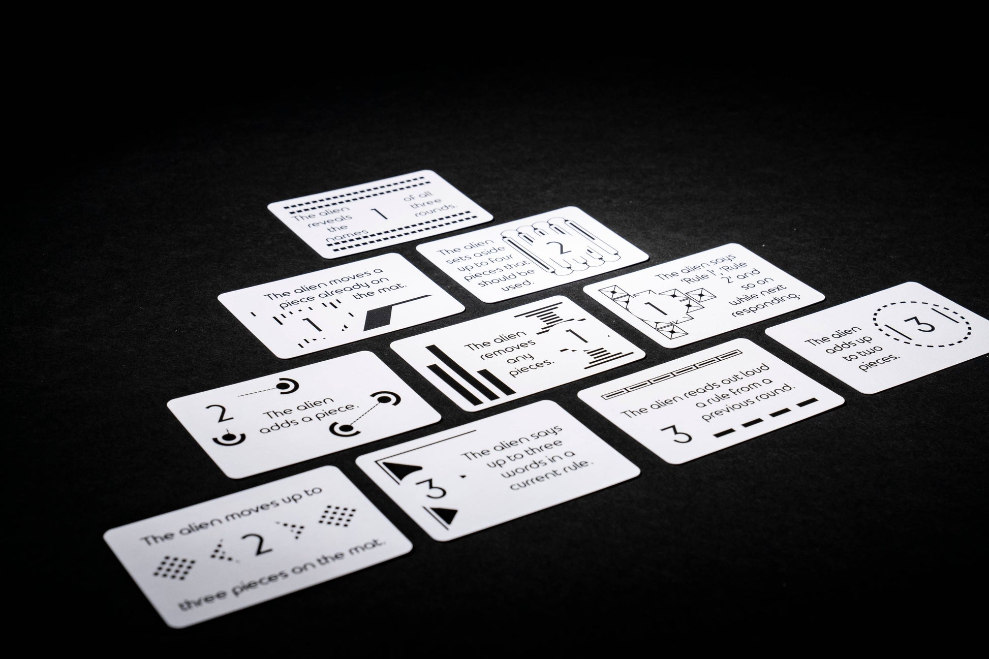 Signal board game, Signal game, cooperative deduction game, communication game, logic puzzle board game, cooperative logic game, alien communication board game, hidden rules deduction game, pattern deduction game, black and white pieces game, cooperative puzzle game for adults, quick cooperative game 15 minutes, 2 player cooperative game, party size cooperative game 2 or more players, game night logic challenge, teamwork deduction board game, family logic board game age 10+, unique indie tabletop game, sci 