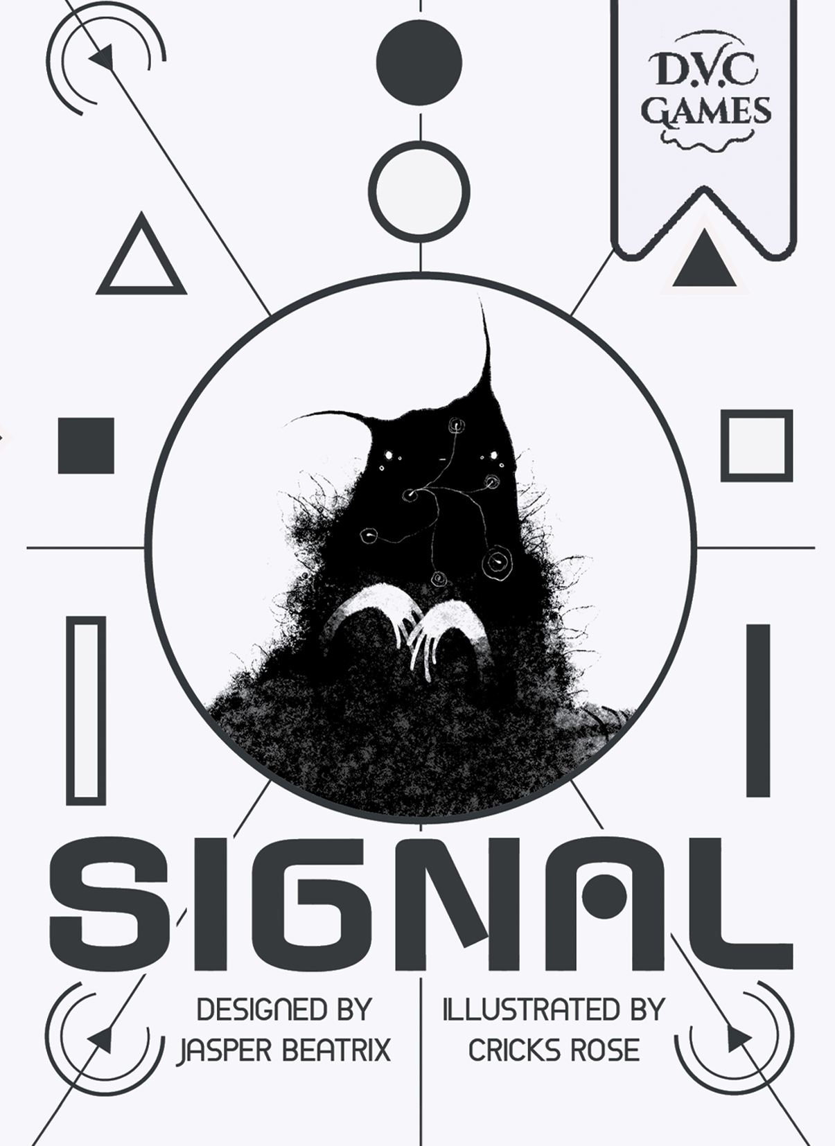Signal board game, Signal game, cooperative deduction game, communication game, logic puzzle board game, cooperative logic game, alien communication board game, hidden rules deduction game, pattern deduction game, black and white pieces game, cooperative puzzle game for adults, quick cooperative game 15 minutes, 2 player cooperative game, party size cooperative game 2 or more players, game night logic challenge, teamwork deduction board game, family logic board game age 10+, unique indie tabletop game, sci 