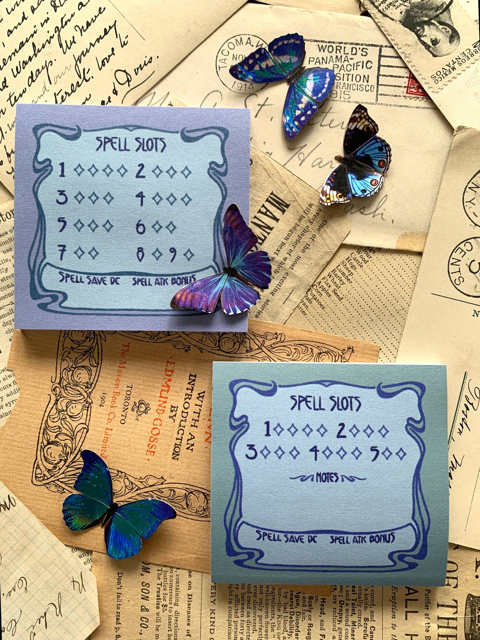 spell slot tracker, DnD spell slot sticky note, Dungeons and Dragons caster tool, D&D spell tracking notepad, tabletop RPG accessories, magic user spell tracker, full caster spell slots pad, DnD stationary, reusable spell slot tracker, purple border sticky note for DnD
