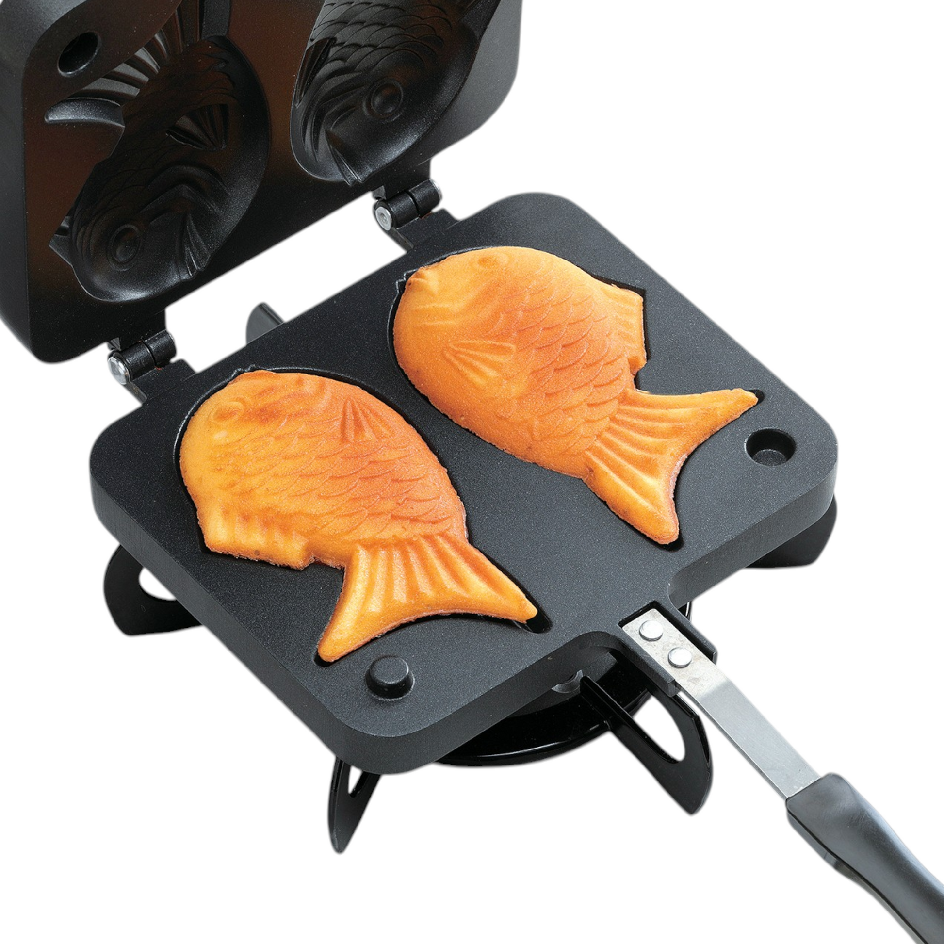 taiyaki pan, Japanese fish-shaped cake maker, Pearl Metal taiyaki mold, Urban Tokyo kitchenware, Japanese dessert mold, stovetop taiyaki maker, aluminum taiyaki pan, Japanese home cooking tools, kawaii baking gift, fish cake mold Japan, Rogue & Rye kitchen collection, fun baking gadgets, Japan-inspired kitchenware, Japanese pancake mold, easy stovetop dessert maker.