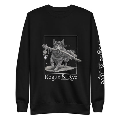 druid sweatshirt dog themed, nature druid hoodie, fantasy dog lover sweatshirt, unisex forest druid apparel, rogue and rye druid merch, great pyrenees inspired clothing, cozy rpg loungewear, woodland druid sweatshirt, gamer sweatshirt dog design, tabletop fantasy sweatshirt, druid class inspired clothing, fleece sweatshirt for hikers, forest magic apparel, nature adventure clothing, dog and forest sweatshirt