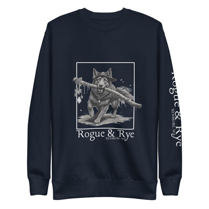 druid sweatshirt dog themed, nature druid hoodie, fantasy dog lover sweatshirt, unisex forest druid apparel, rogue and rye druid merch, great pyrenees inspired clothing, cozy rpg loungewear, woodland druid sweatshirt, gamer sweatshirt dog design, tabletop fantasy sweatshirt, druid class inspired clothing, fleece sweatshirt for hikers, forest magic apparel, nature adventure clothing, dog and forest sweatshirt