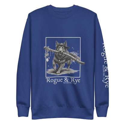 druid sweatshirt dog themed, nature druid hoodie, fantasy dog lover sweatshirt, unisex forest druid apparel, rogue and rye druid merch, great pyrenees inspired clothing, cozy rpg loungewear, woodland druid sweatshirt, gamer sweatshirt dog design, tabletop fantasy sweatshirt, druid class inspired clothing, fleece sweatshirt for hikers, forest magic apparel, nature adventure clothing, dog and forest sweatshirt