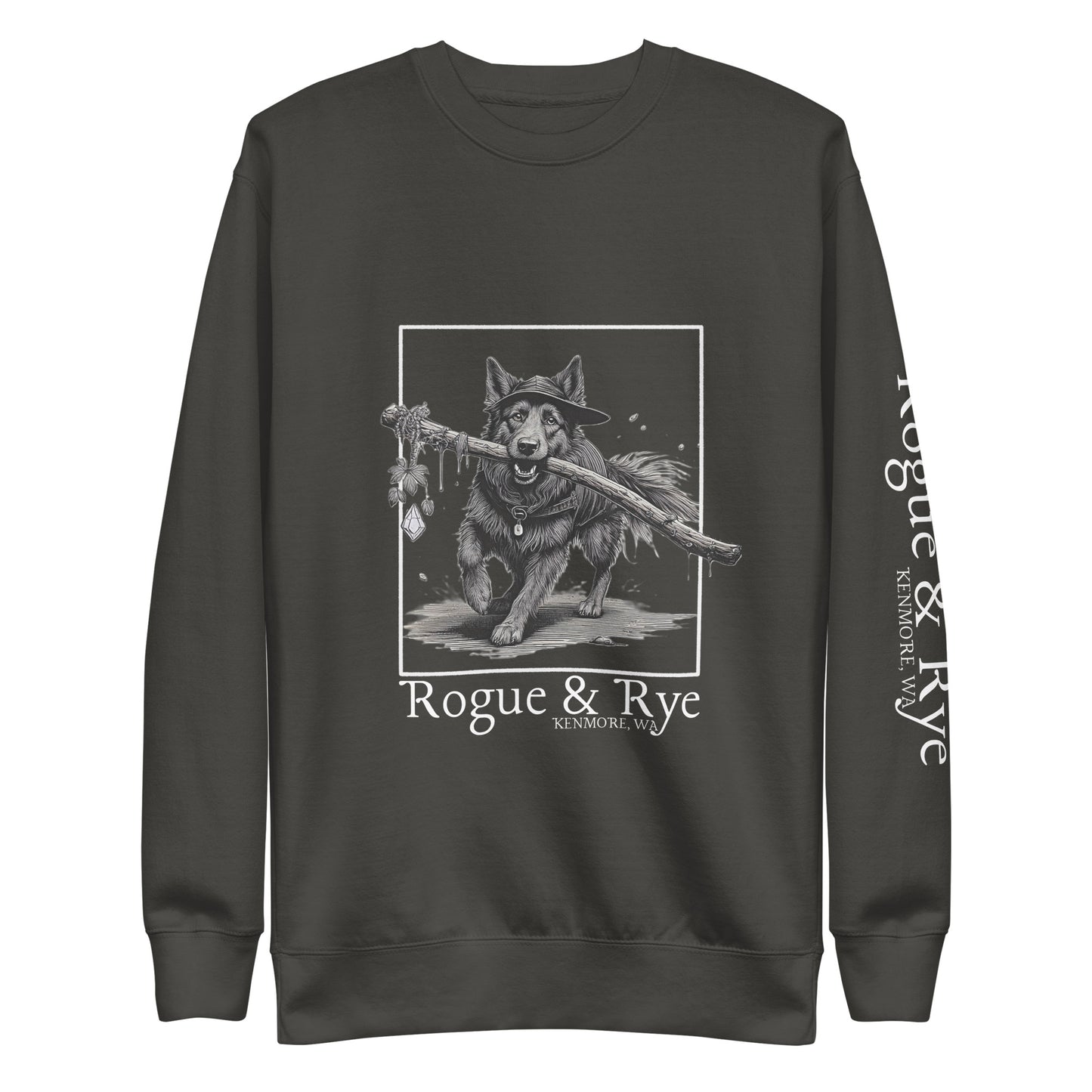 druid sweatshirt dog themed, nature druid hoodie, fantasy dog lover sweatshirt, unisex forest druid apparel, rogue and rye druid merch, great pyrenees inspired clothing, cozy rpg loungewear, woodland druid sweatshirt, gamer sweatshirt dog design, tabletop fantasy sweatshirt, druid class inspired clothing, fleece sweatshirt for hikers, forest magic apparel, nature adventure clothing, dog and forest sweatshirt
