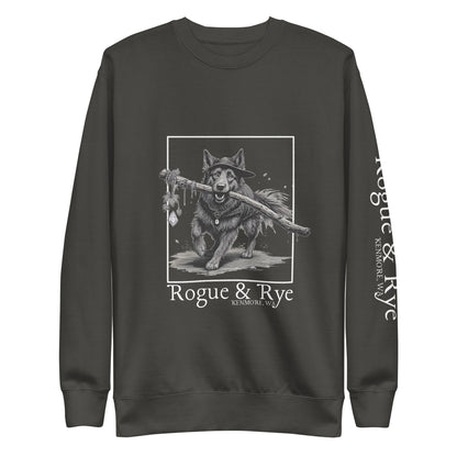 druid sweatshirt dog themed, nature druid hoodie, fantasy dog lover sweatshirt, unisex forest druid apparel, rogue and rye druid merch, great pyrenees inspired clothing, cozy rpg loungewear, woodland druid sweatshirt, gamer sweatshirt dog design, tabletop fantasy sweatshirt, druid class inspired clothing, fleece sweatshirt for hikers, forest magic apparel, nature adventure clothing, dog and forest sweatshirt
