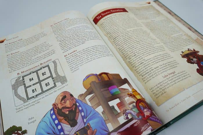 Illustrated interior pages from The Seeker’s Guide to Twisted Taverns