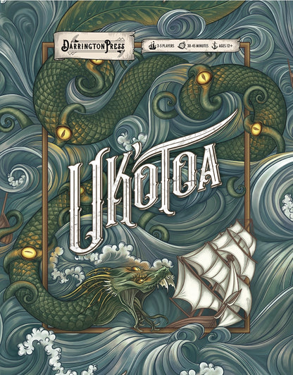 Uk’otoa board game, Darrington Press games, Critical Role board game, Exandria board game, tactical card game, nautical adventure game, sea monster strategy game, semi-cooperative board game, sailor survival game, Uk’otoa miniature, Exandria tactical game, 3–5 player board game, 30 minute board game, Uk’otoa gameplay, Critical Role Leviathan game