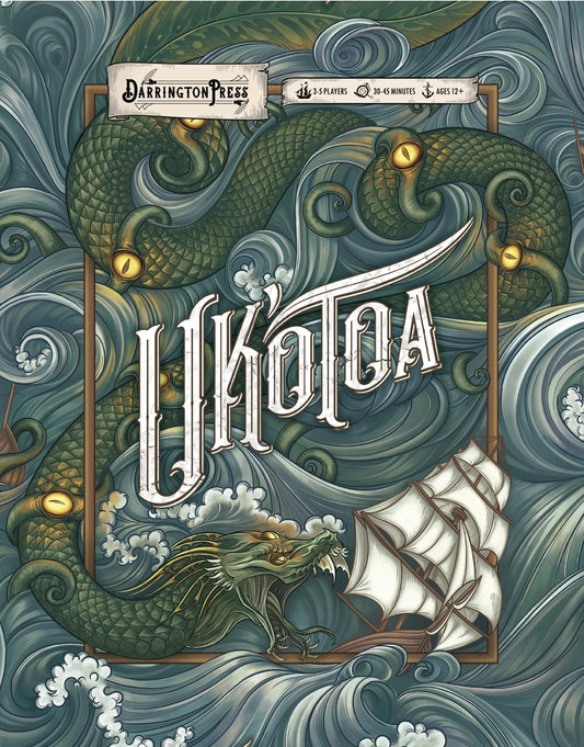 Uk’otoa board game, Darrington Press games, Critical Role board game, Exandria board game, tactical card game, nautical adventure game, sea monster strategy game, semi-cooperative board game, sailor survival game, Uk’otoa miniature, Exandria tactical game, 3–5 player board game, 30 minute board game, Uk’otoa gameplay, Critical Role Leviathan game