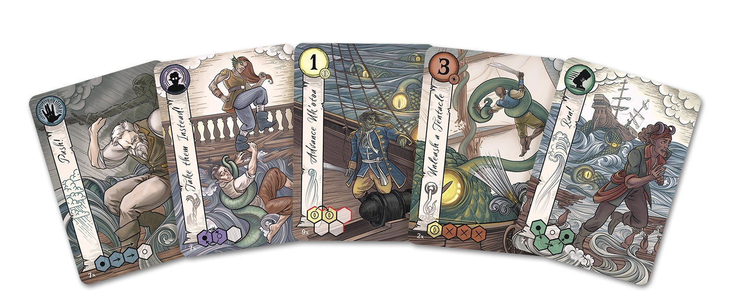 Uk’otoa board game, Darrington Press games, Critical Role board game, Exandria board game, tactical card game, nautical adventure game, sea monster strategy game, semi-cooperative board game, sailor survival game, Uk’otoa miniature, Exandria tactical game, 3–5 player board game, 30 minute board game, Uk’otoa gameplay, Critical Role Leviathan game