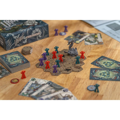Uk’otoa board game, Darrington Press games, Critical Role board game, Exandria board game, tactical card game, nautical adventure game, sea monster strategy game, semi-cooperative board game, sailor survival game, Uk’otoa miniature, Exandria tactical game, 3–5 player board game, 30 minute board game, Uk’otoa gameplay, Critical Role Leviathan game