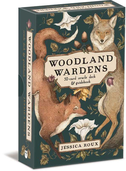 woodland wardens oracle deck, jessica roux oracle cards, flora and fauna oracle, illustrated oracle deck, woodland animals tarot, nature-based oracle cards, oracle deck with guidebook, floriography artist oracle, woodland spirituality deck, herbal oracle deck, animal spirit card set, oracle deck for beginners, myth and folklore oracle, woodland divination cards, beautifully illustrated oracle deck